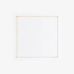 Infinity Hemstitch Gold Cocktail Napkin