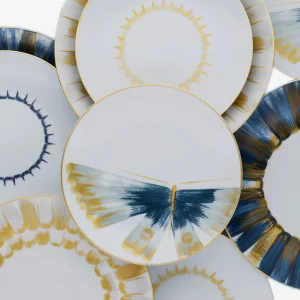 Iris Dessert Plate Gold