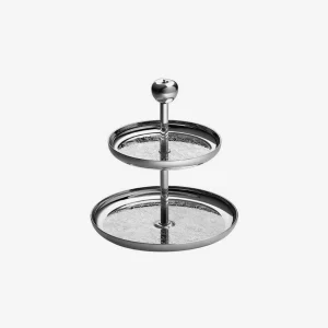 Jardin d'Eden Silver Plated Two Tier Stand