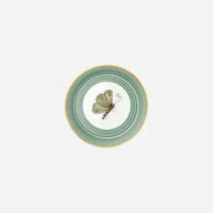 Jardins d’Udaipur Butterfly Bread Plate - Moss