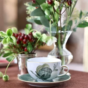 Jardins d’Udaipur Teacup & Saucer - Set of 4