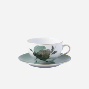 Jardins d’Udaipur Teacup & Saucer - Set of 4