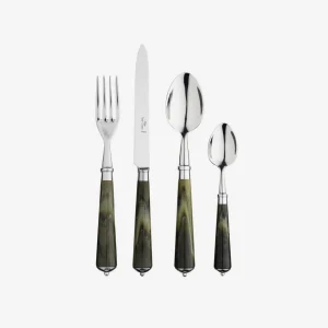 Julia Green Marble 4-Piece Cutlery Set