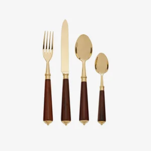 Julia Rosewood 4-Piece Cutlery Set
