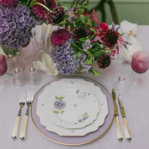 Lilac Floral Bouquets Dinner Plate - Peony