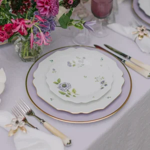 Lilac Floral Bouquets Dinner Plate - Peony