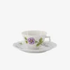 Lilac Floral Bouquets Espresso Cup & Saucer - Peony