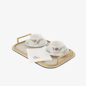 Lilac Floral Bouquets Espresso Cup & Saucer - Dahlia