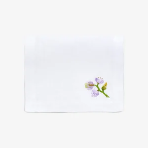 Lilac Flower & Butterfly Cocktail Napkin - Set of 4