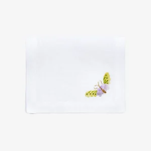 Lilac Flower & Butterfly Cocktail Napkin - Set of 4