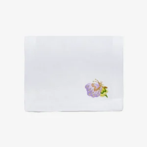 Lilac Flower & Butterfly Cocktail Napkin - Set of 4