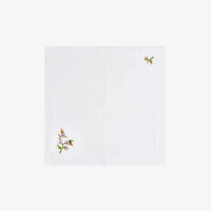 Lilac Flower & Butterfly Tea Napkin - Set of 2