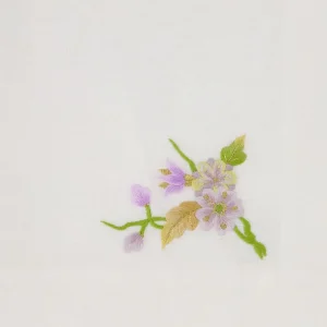 Lilac Flower & Butterfly Tea Napkin - Set of 2