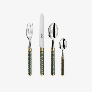 Louxor 4-Piece Gold & Blue Cutlery Set
