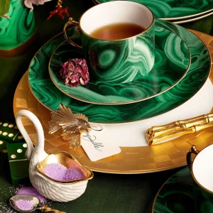Malachite Canape Plates - Set of 4