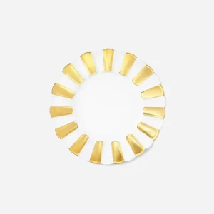 Melon Dinner Plate White Gold
