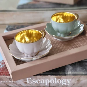Melon Espresso Cup & Saucer Celadon