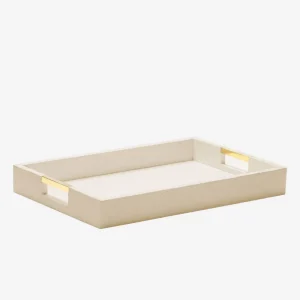 Modern Shagreen Desk Tray Wheat