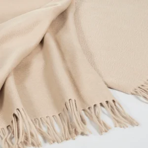 Mongolian Cashmere Throw - Sand