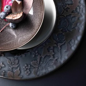 Moonshadow Black Bread Plate