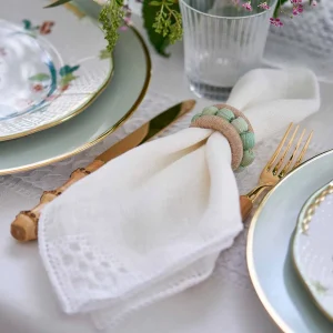 Mozzano Embroidered Napkin - White