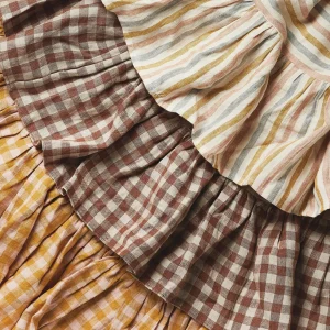 Multi Stripe Frill Tablecloth