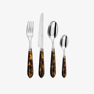Omega Tortoiseshell 4-Piece Cutlery Set