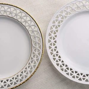 Open Lace Side Plate Gold