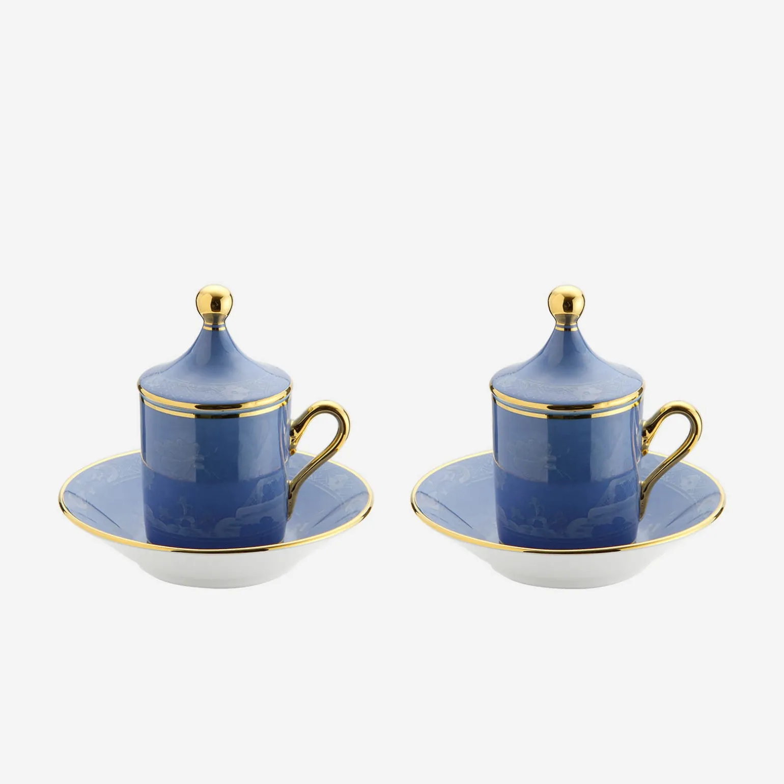 oriente_italiano_espresso_0-1.webp Oriente Italiano Espresso Cup with Lid & Saucer Pervinca - Set of 2