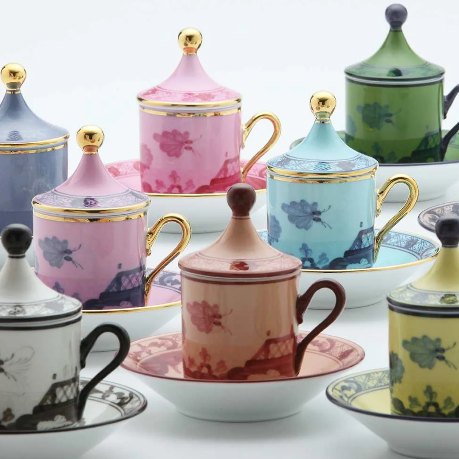 oriente_italiano_espresso_1.webp Oriente Italiano Espresso Cup with Lid & Saucer Porpora - Set of 2