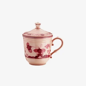 Oriente Italiano Mug with Lid Vermiglio
