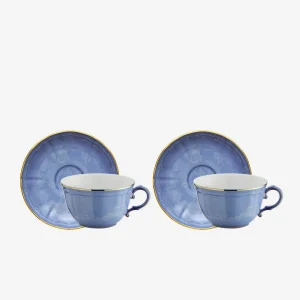 Oriente Italiano Teacup & Saucer Pervinca - Set of 2