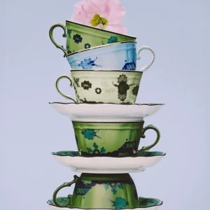 Oriente Italiano Teacup & Saucer Albus - Set of 2