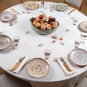 Ottoman Hand-embroidered Tablecloth - Brown