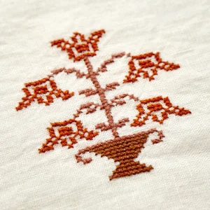 Ottoman Hand-embroidered Tablecloth - Brown