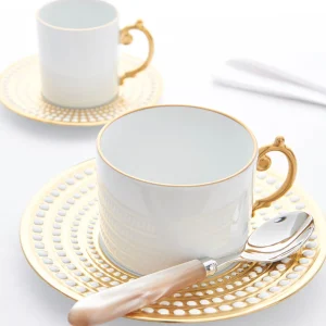 Perlée Gold Espresso Cup & Saucer
