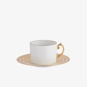 Perlée Gold Tea Cup & Saucer - Set of 2