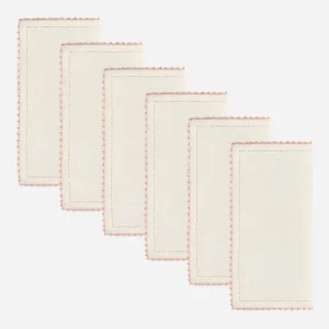 Piquillos Pink Cocktail Napkin - Set of 6