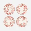 Rocaille Red Dinner Plates  - Set of 4