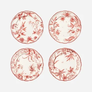 Rocaille Red Dinner Plates  - Set of 4