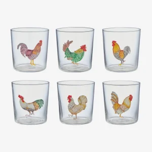 Rooster Tumblers - Set of 6