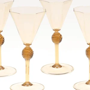 Salviati Venetian Renaissance Revival Wine Glasses  - Set of 5