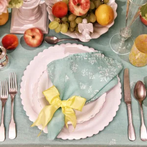 S&Bee Celadon Linen Napkin