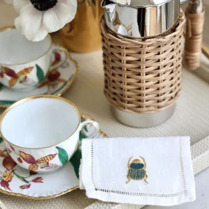 Scarab Cocktail Napkin - Set of Six