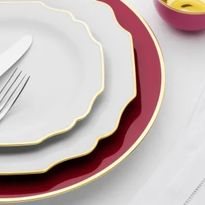Schubert Charger Plate Burgundy