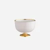 Schubert Gold Footed Soft Pink Dessert Bowl