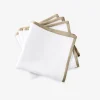 Set of Four Border Napkins Oat