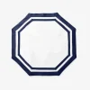 Set of Four Octagon Placemats Sapphire Blue
