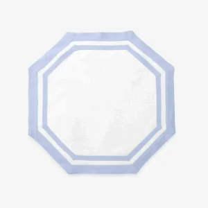 Set of Four Octagon Placemats Ice Blue