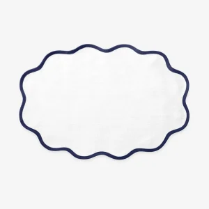 Set of Four Sapphire Scallop Placemats